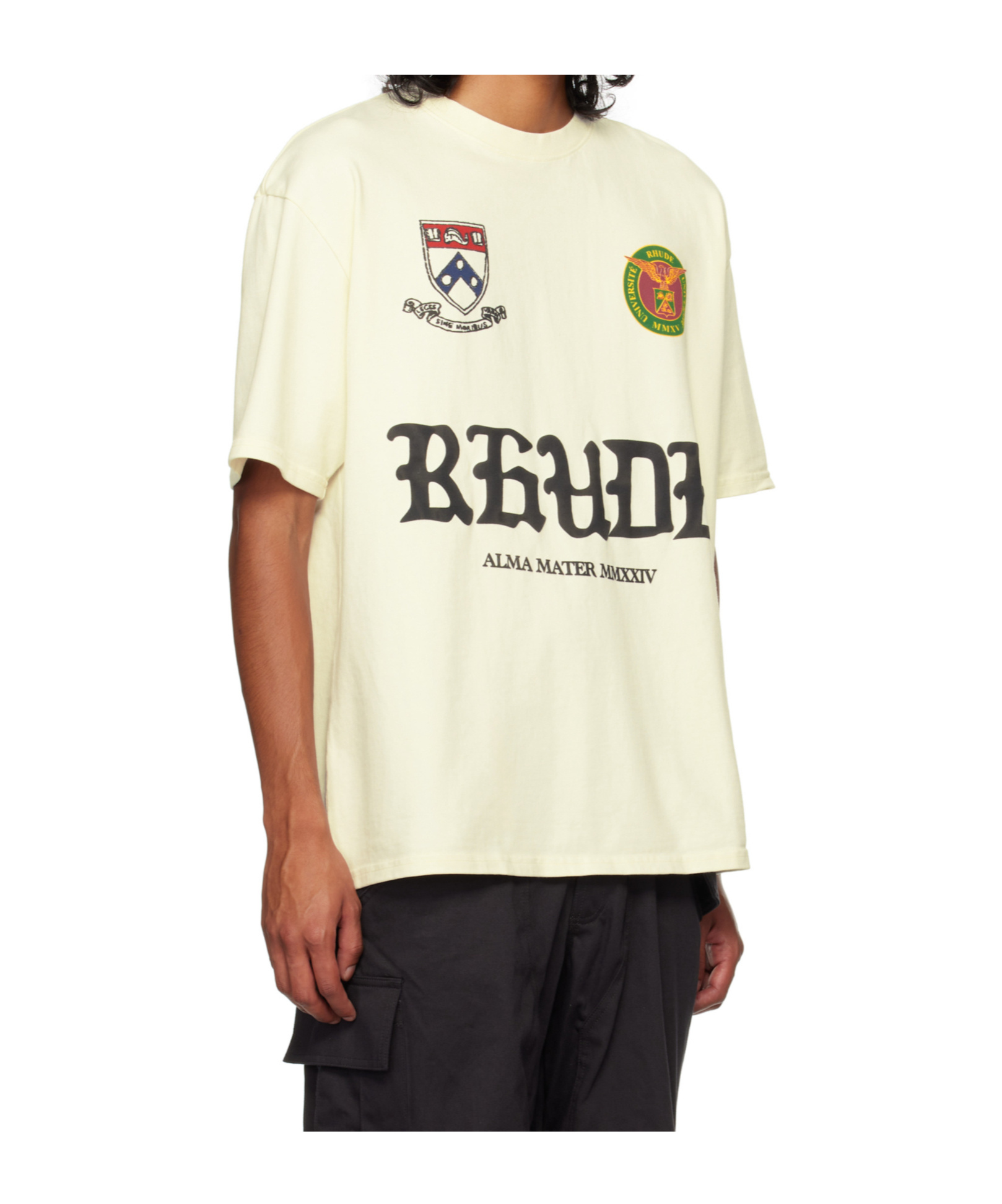 Rhude White Runway Script T-shirt In White