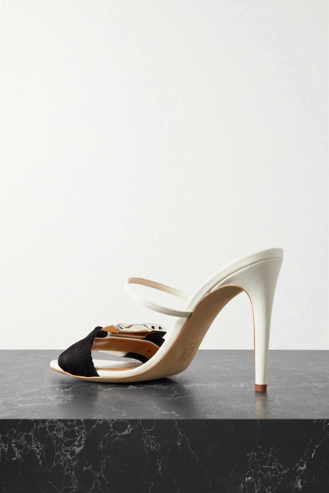 Loewe Open-toe High-heeled Sandals In White