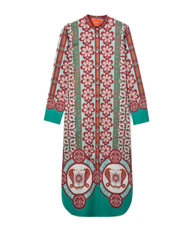 La Doublej Cotton Poplin Dress In Multi