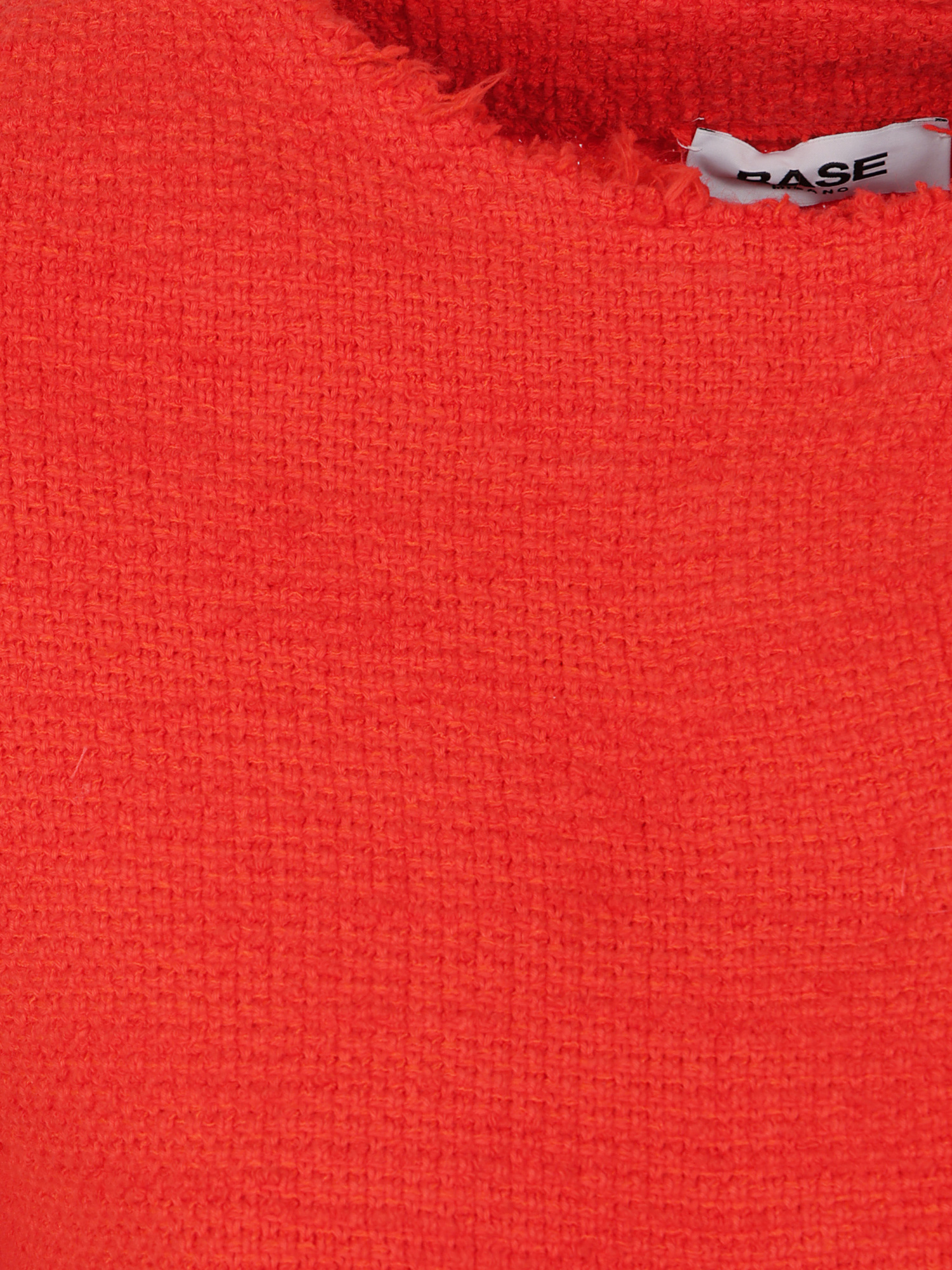 Baserange Round Neck Cropped Jacket In Red