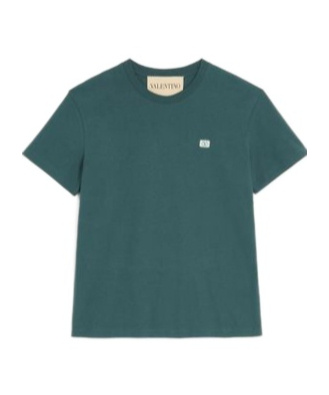 Valentino T-shirt In Cotone Con Patch Vlogo