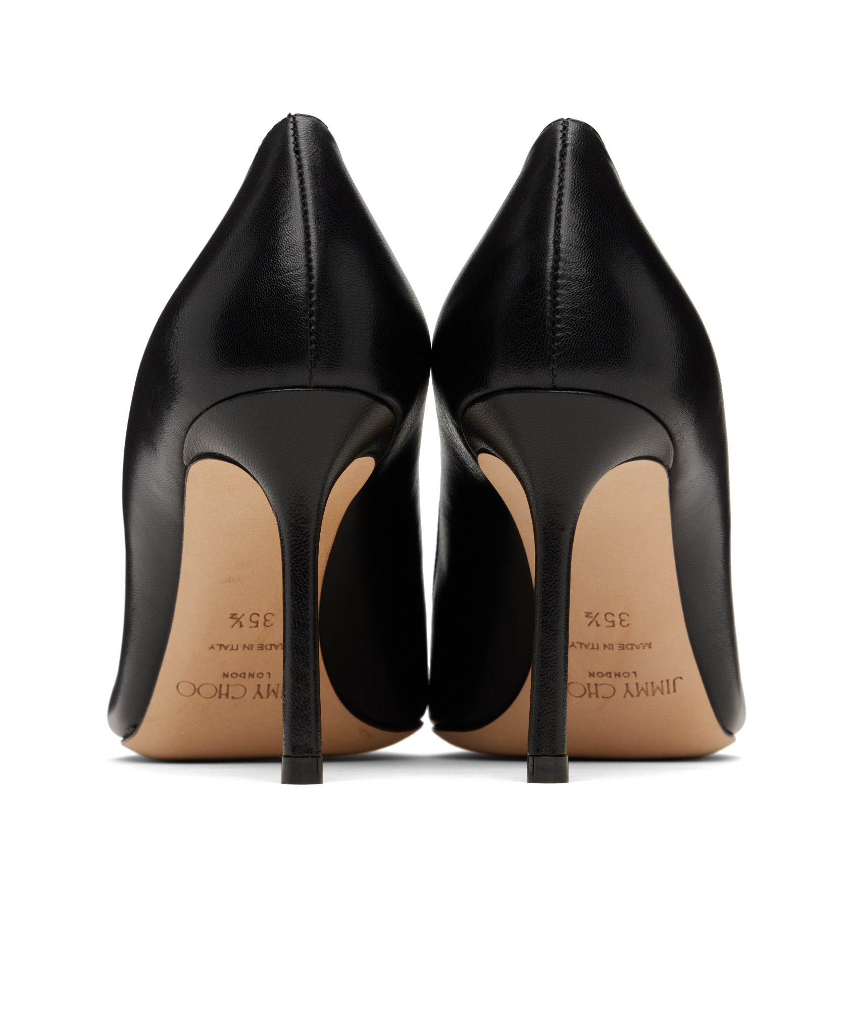 Jimmy Choo Leather High Heels In Black