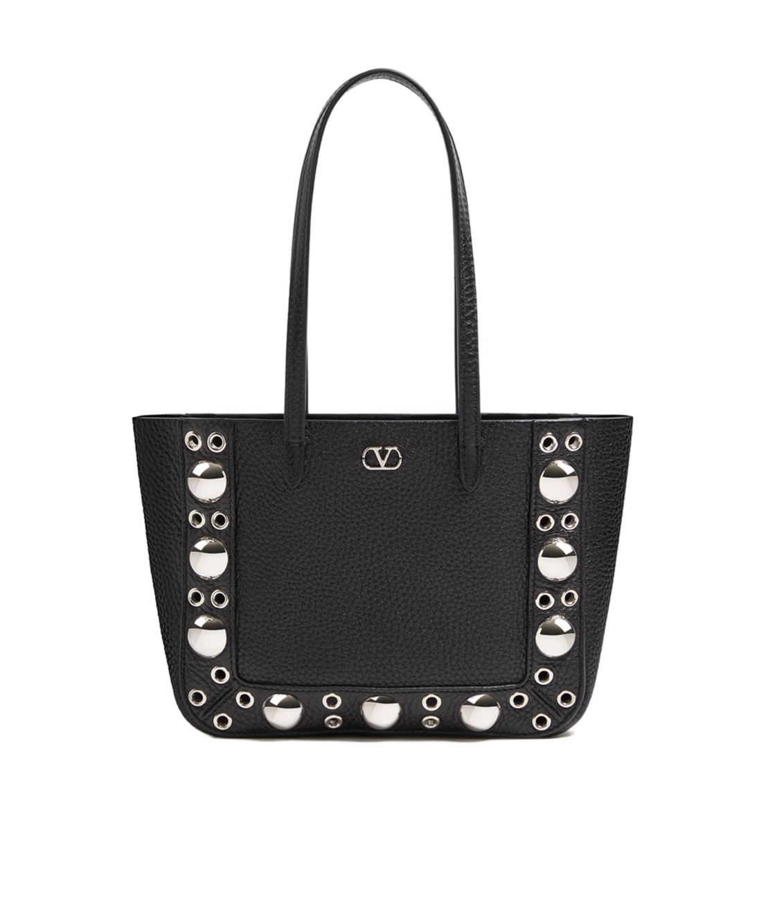 Valentino Nellcote Mini Leather Tote Bag In Black