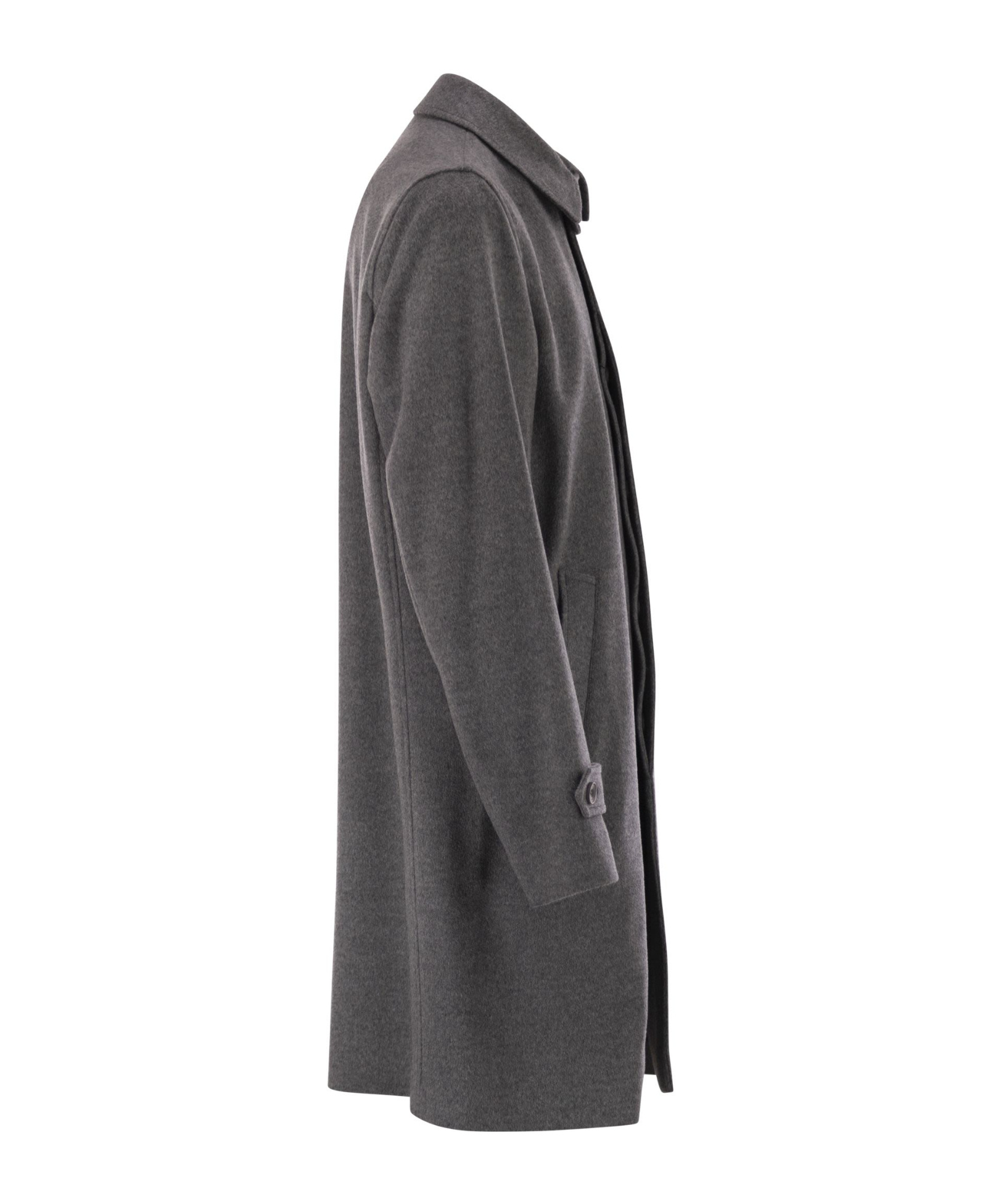 Herno Shirt Collar Coat In Multi