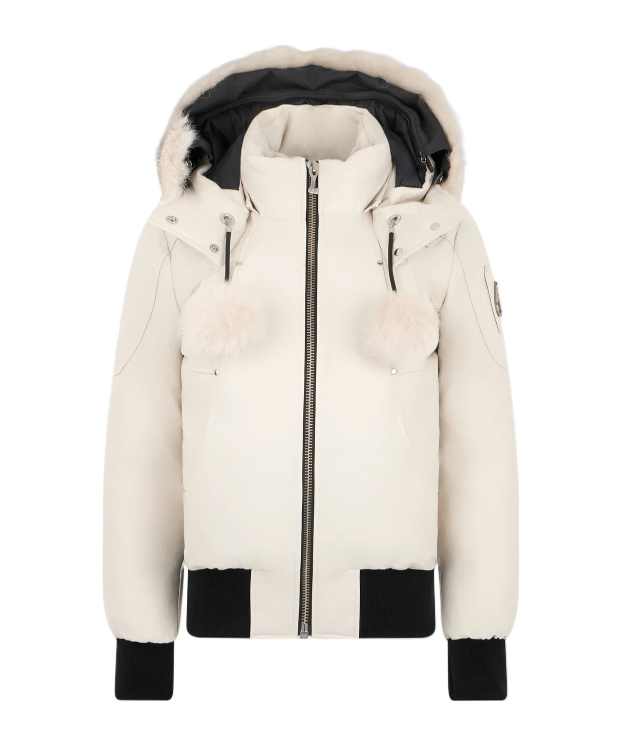 Moose Knuckles Zipper Down Jacket In White