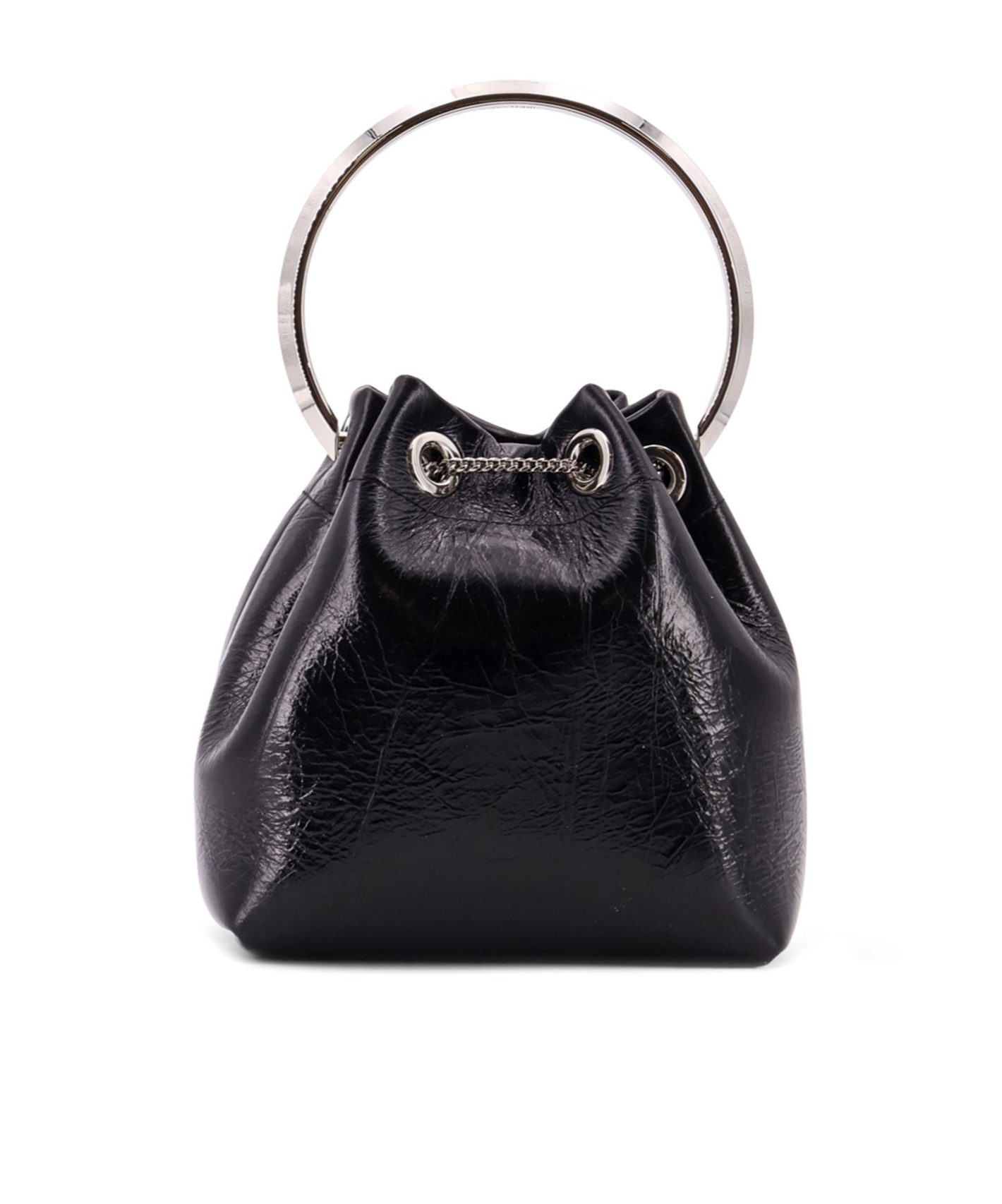 Jimmy Choo Borsa A Secchiello Bon Bon In Pelle Nera Donna