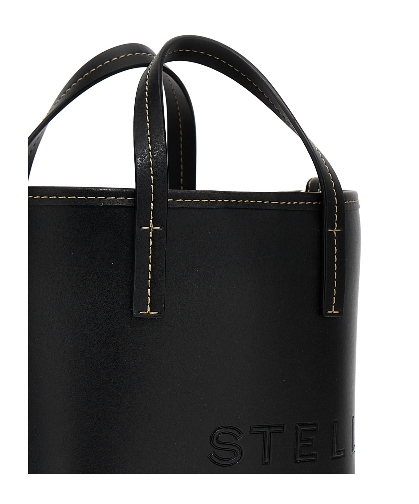 Stella Mccartney Black Alter Mat Satchel Bag In Black