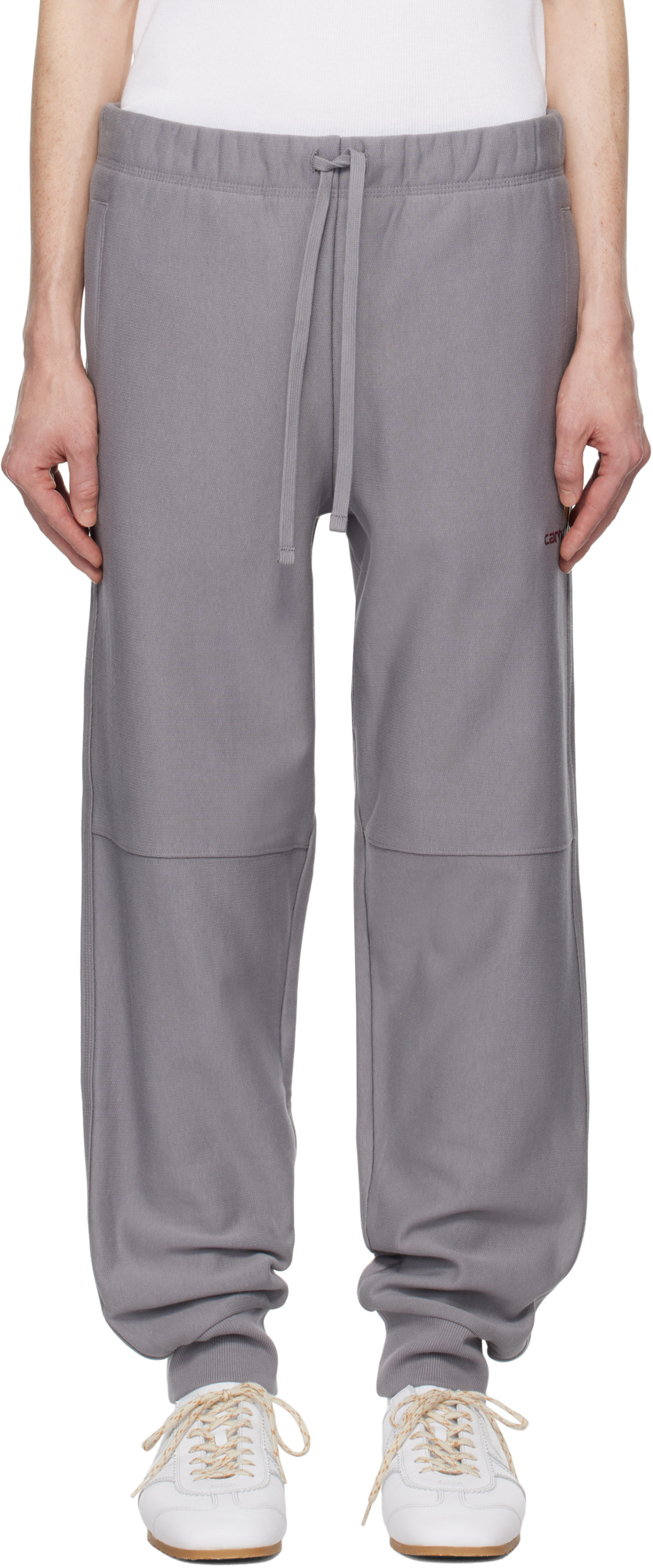 Carhartt Gray American Script Sweatpants In Gray