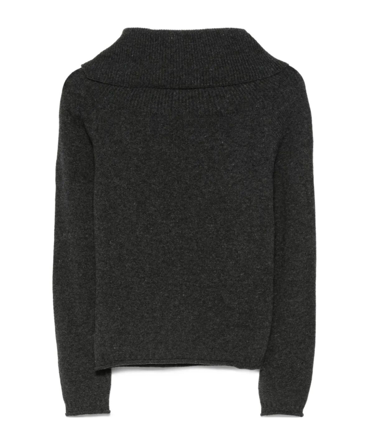 Roberto Collina Wool And Cashmere Cowl-neck Sweater Clothing In Black