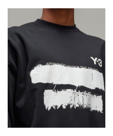 Y-3 Sweatshirt Whit Maxi Print In Black