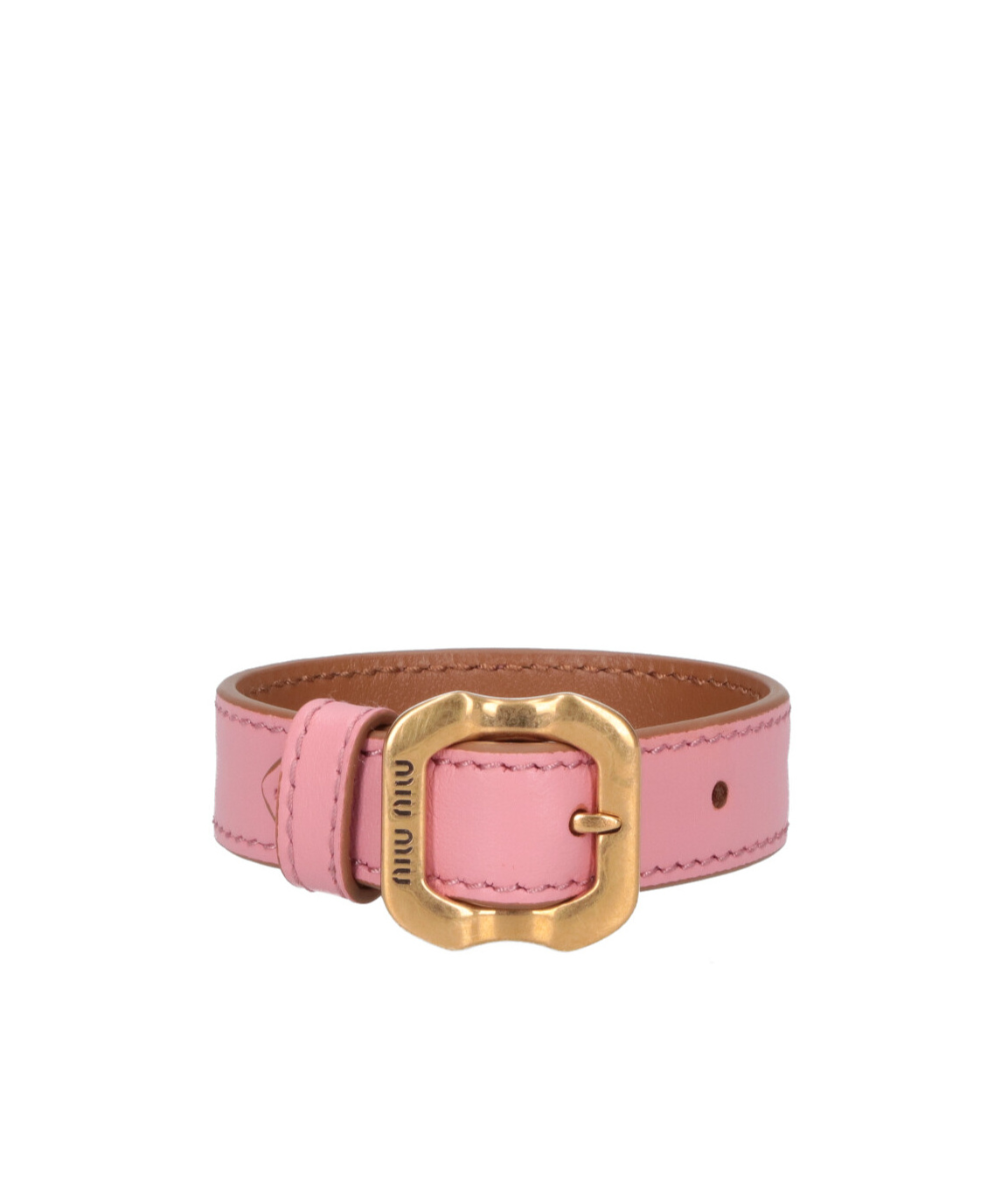 Miu Miu Leather Bracelet In Pink