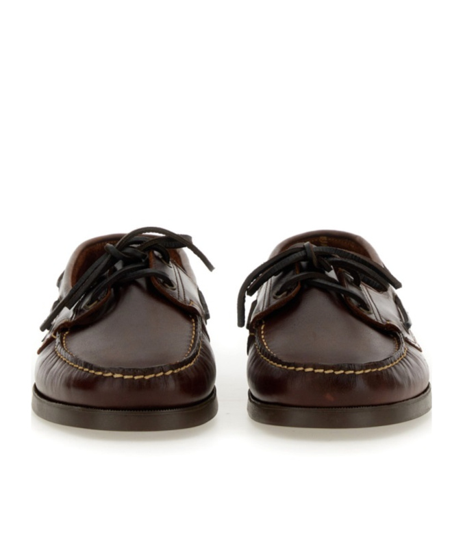 Paraboot Barth Round Toe Lace-up Shoes In Black