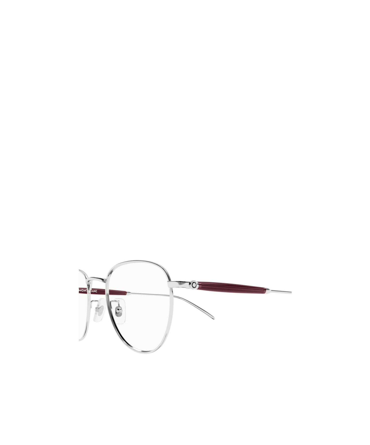 Montblanc Eyewear Round Frame Glasses In White
