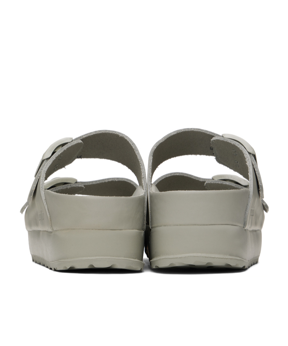 Shop Birkenstock Arizona Flex Platform Sandals In Gray