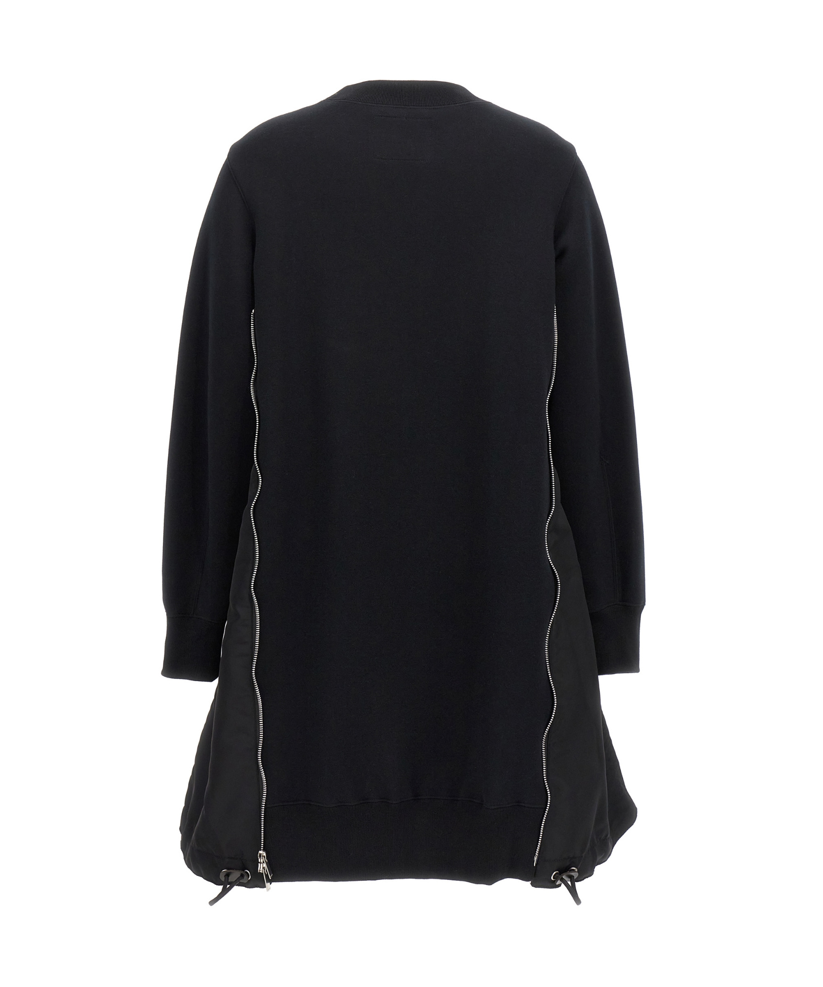 Sacai Long-sleeved Dress In Black