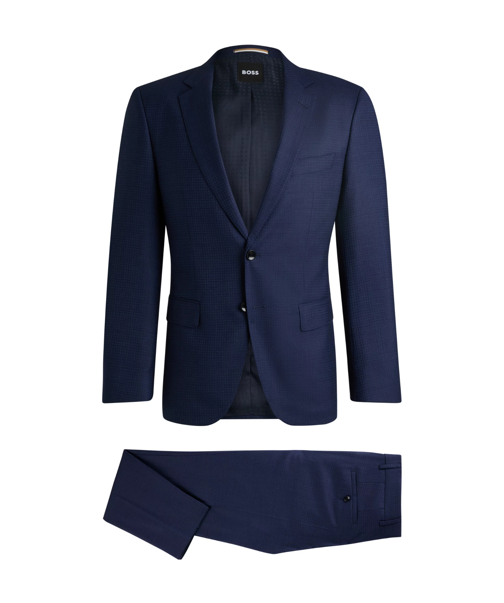 Hugo Boss Long-sleeved Single-breasted Suit Set In Black
