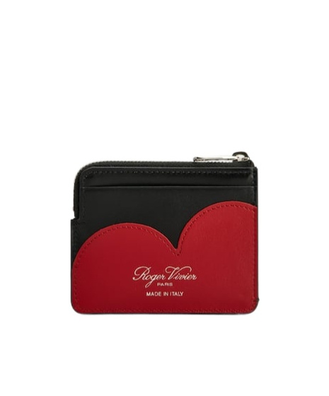 Roger Vivier I Love Card Holder In Leather In Black