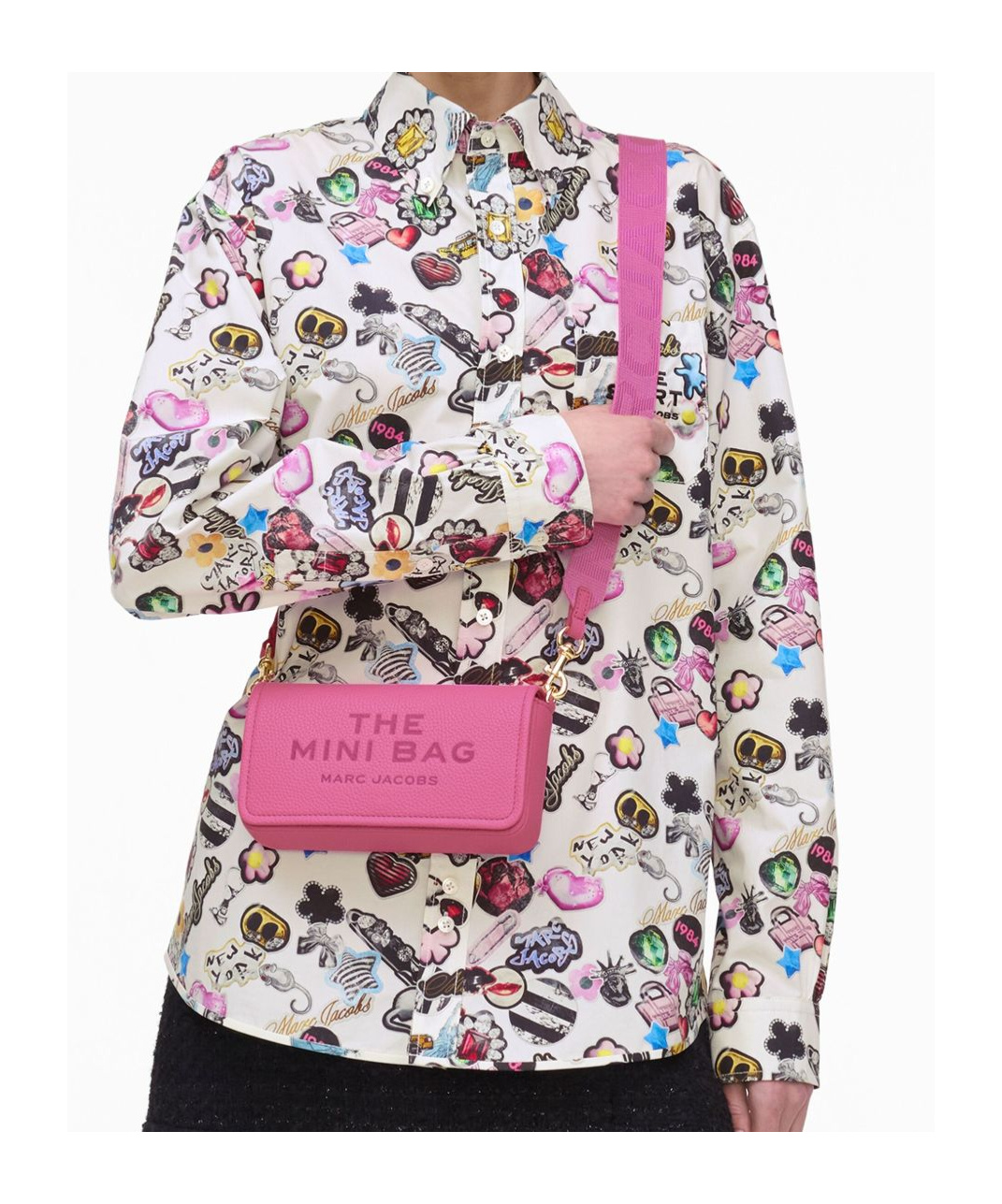 Marc Jacobs The Mini Bag Leather Crossbody Bag In Pink