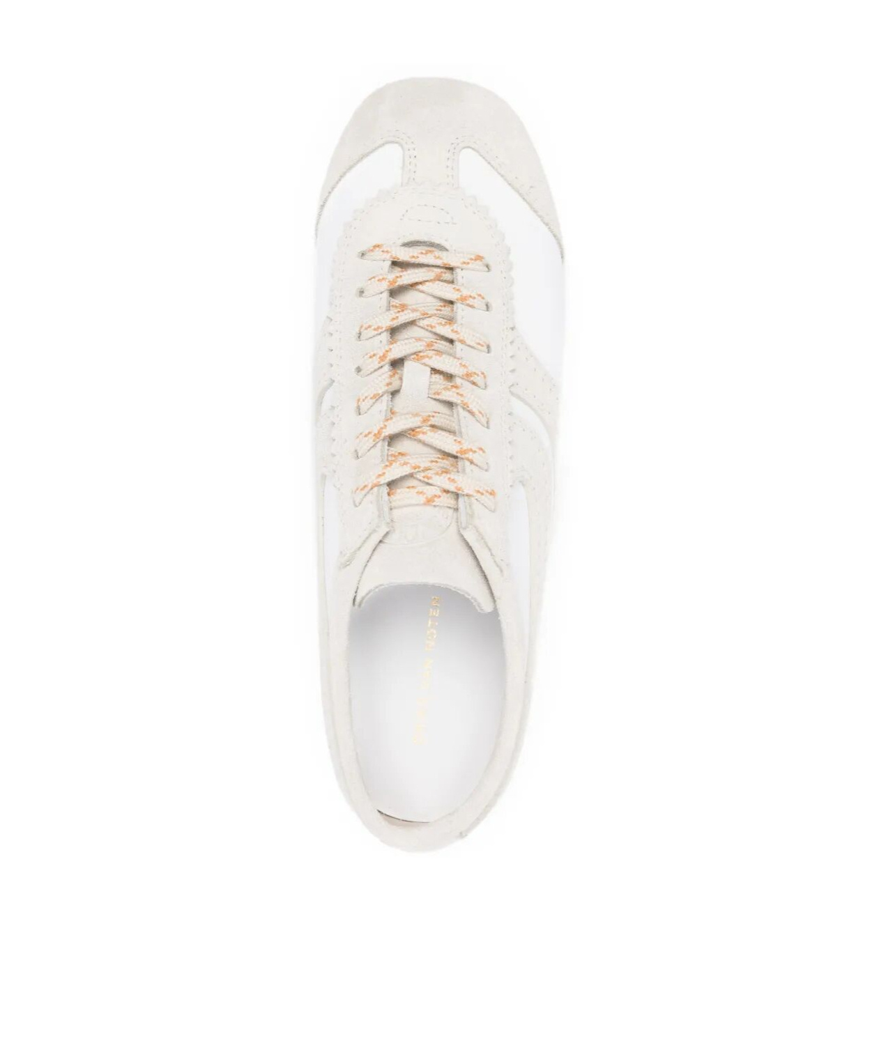 Dries Van Noten Leather Sneakers With Suede Inserts Shoes In White
