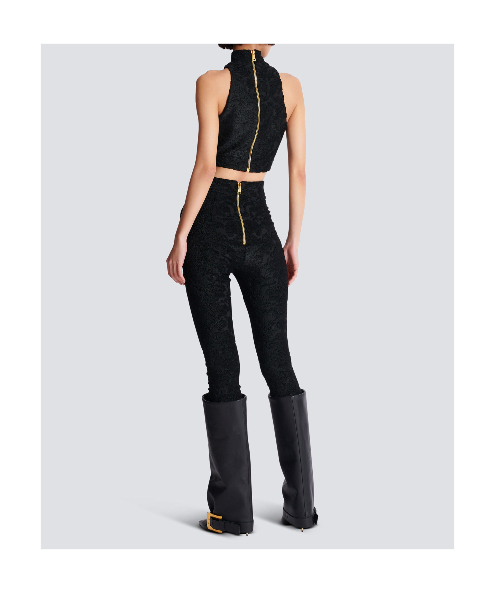 Balmain Baroque-pattern Buttoned Top
