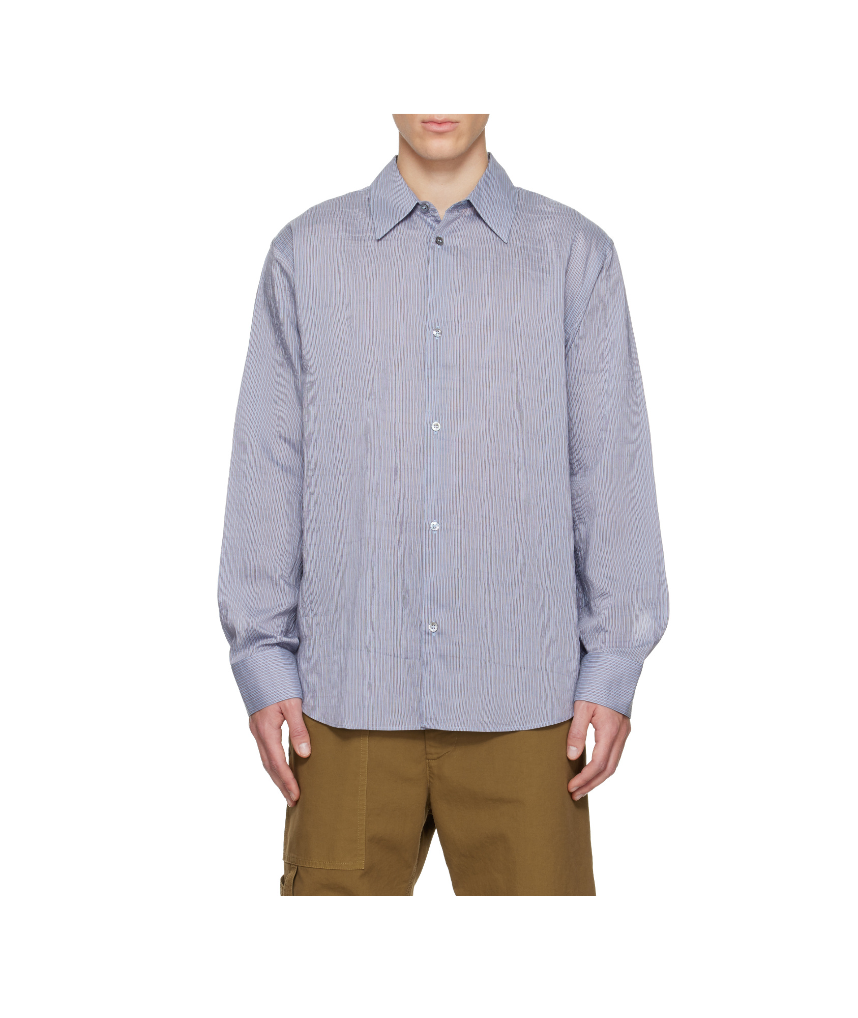 Studio Nicholson Blue View Shirt In Blue