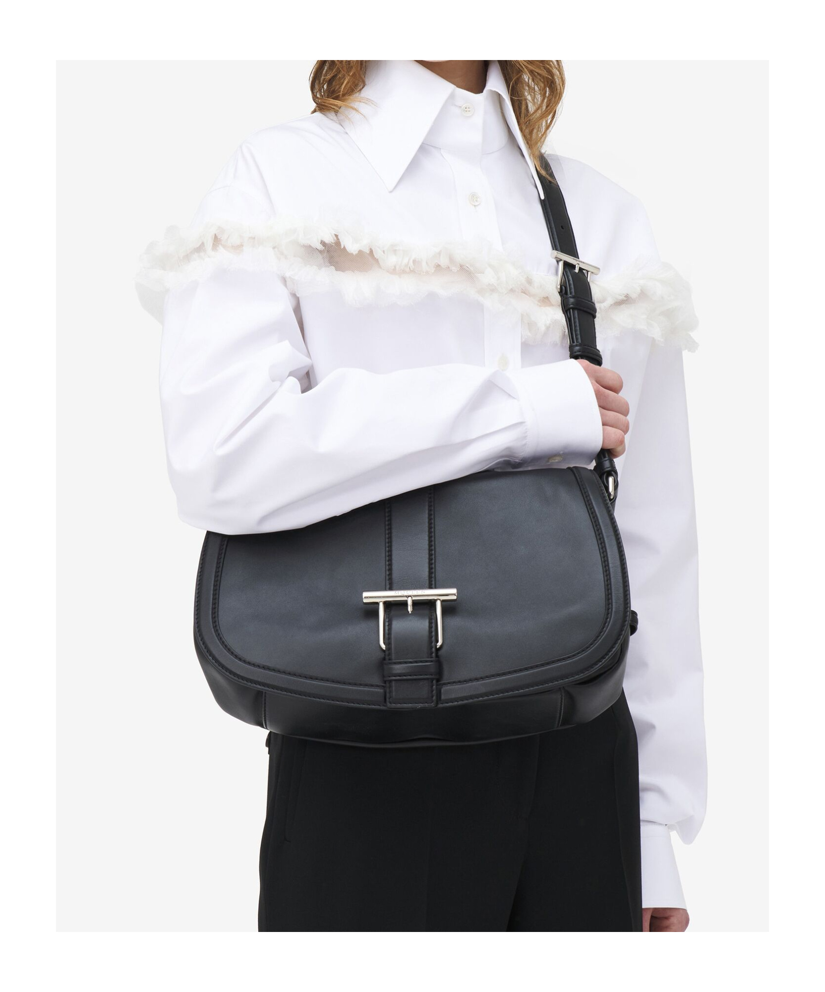 Shop Alexander Mcqueen Large Leather Tote Bag In Black