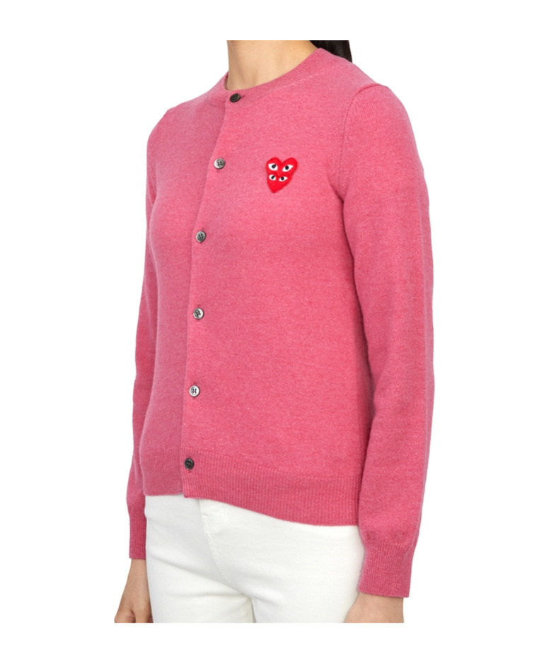 Comme Des Garçons Play Long-sleeved Knitwear In Pink