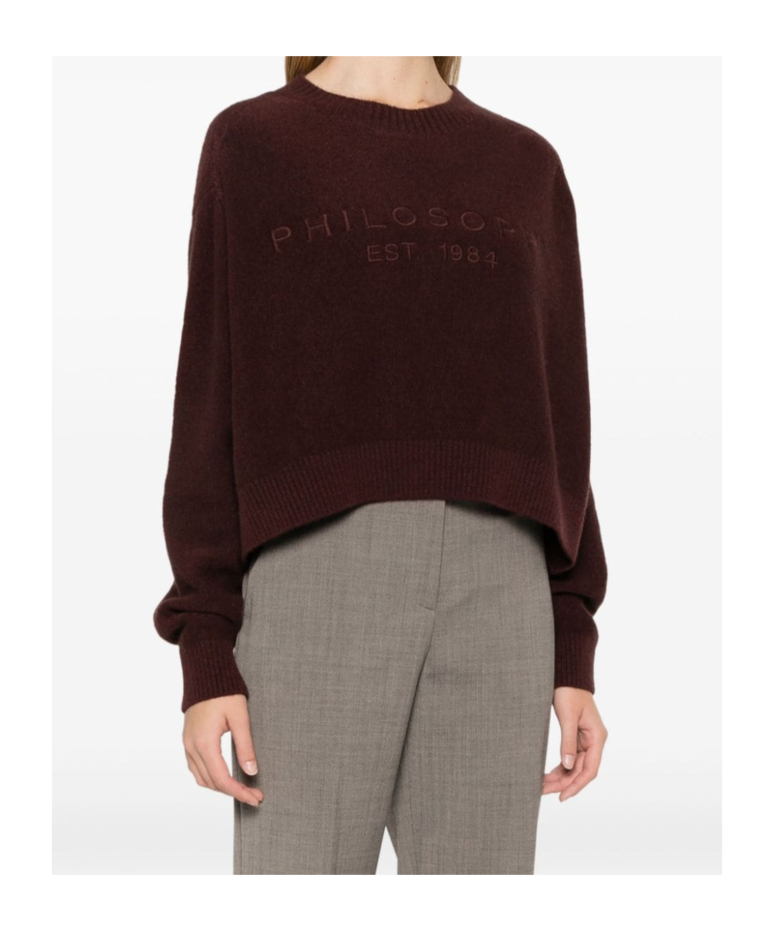 Shop Philosophy Di Lorenzo Serafini Logo-embroidered Sweater In Black