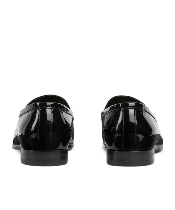 Gucci Men's Next Patent Leather Bit Loafers In Black