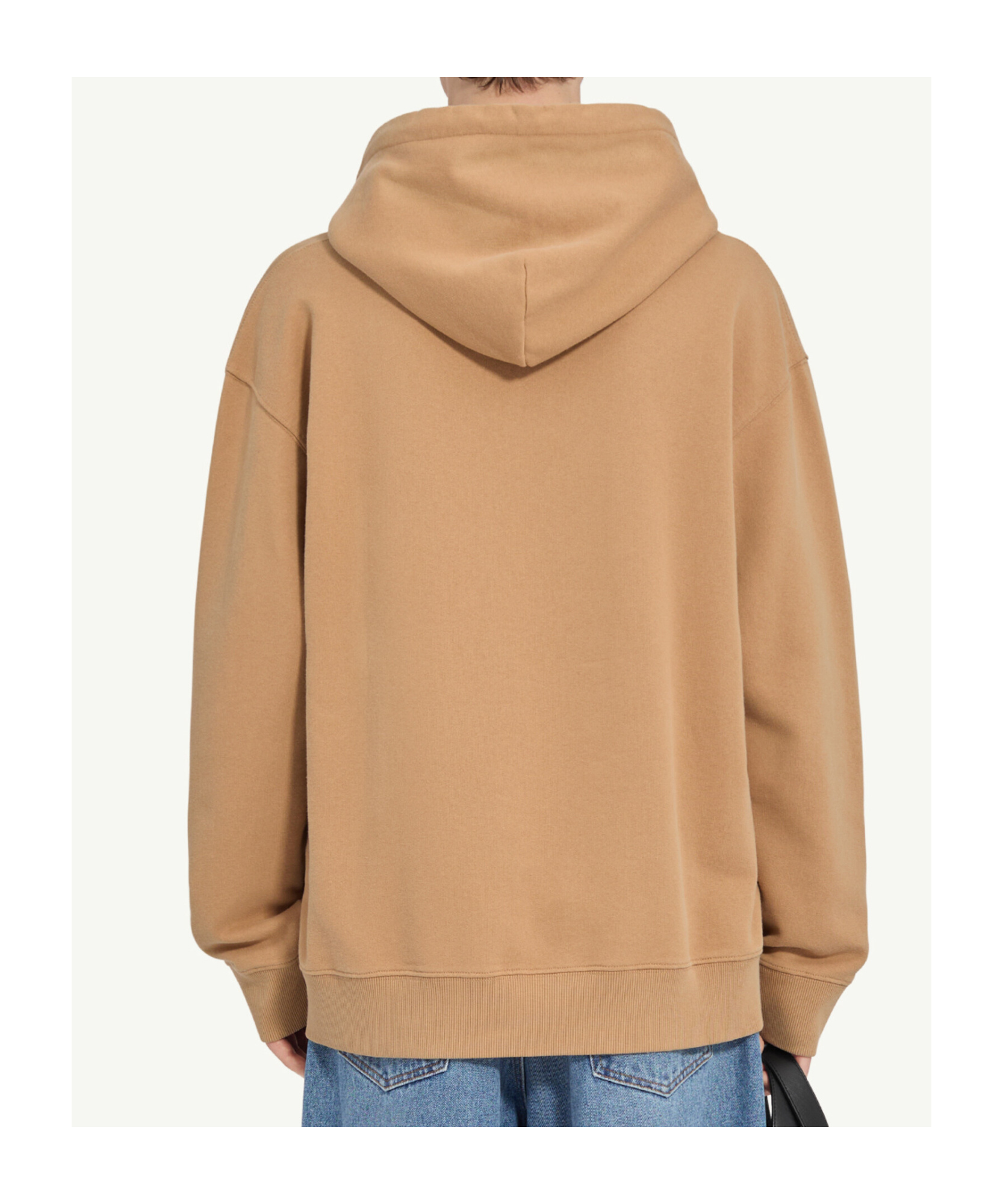 Mm6 Maison Margiela Mm6 By Maison Margiela Relaxed-fit Cotton Hoodie With Unique Graphic Print In Nude
