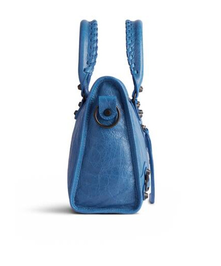 Balenciaga Le City Small Shoulder Bag In Blue