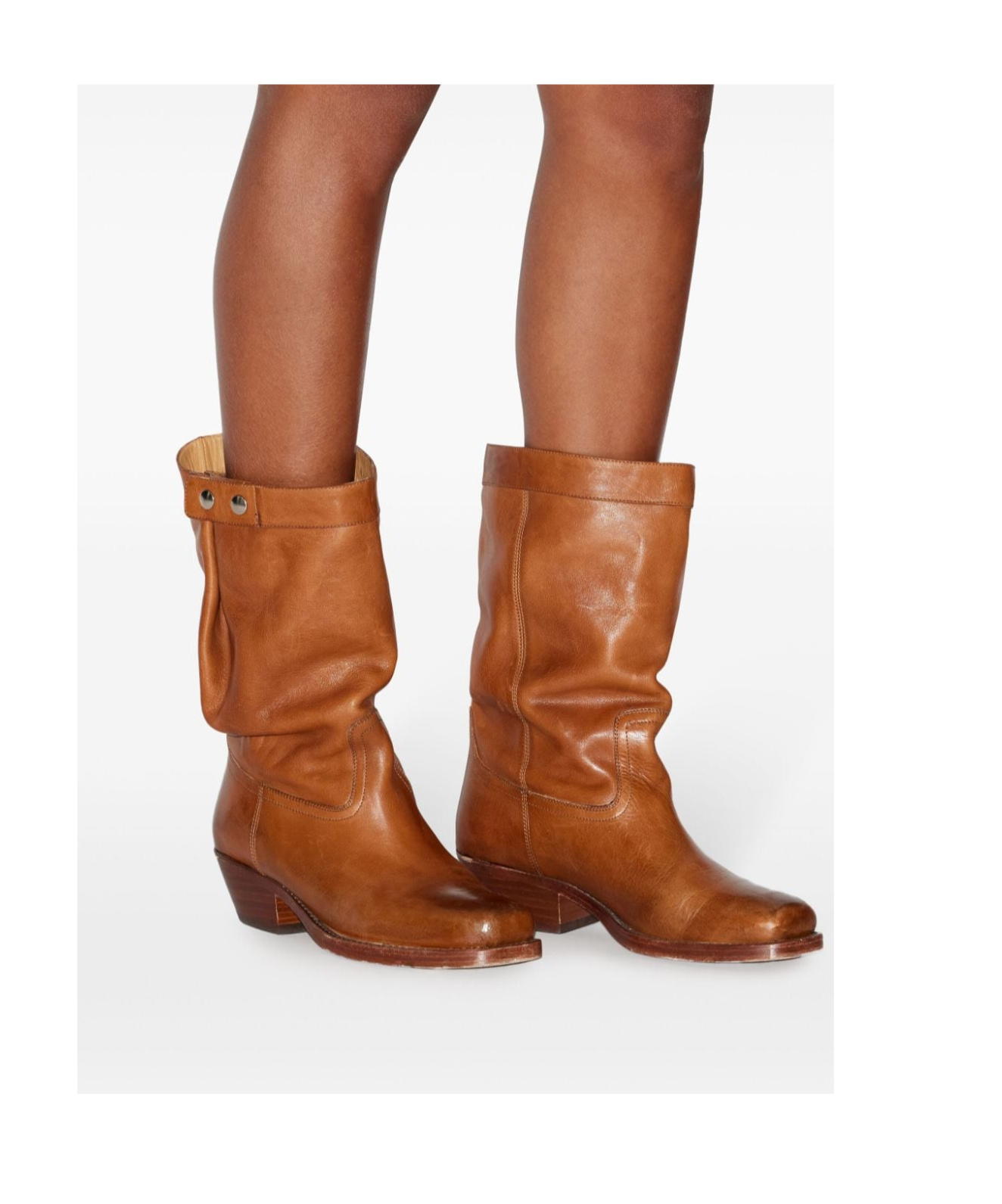 Isabel Marant Leather Calf Boot In Brown