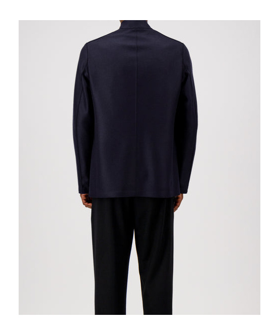 Harris Wharf London Nehru Jacket Light Pressed Wool In Blue
