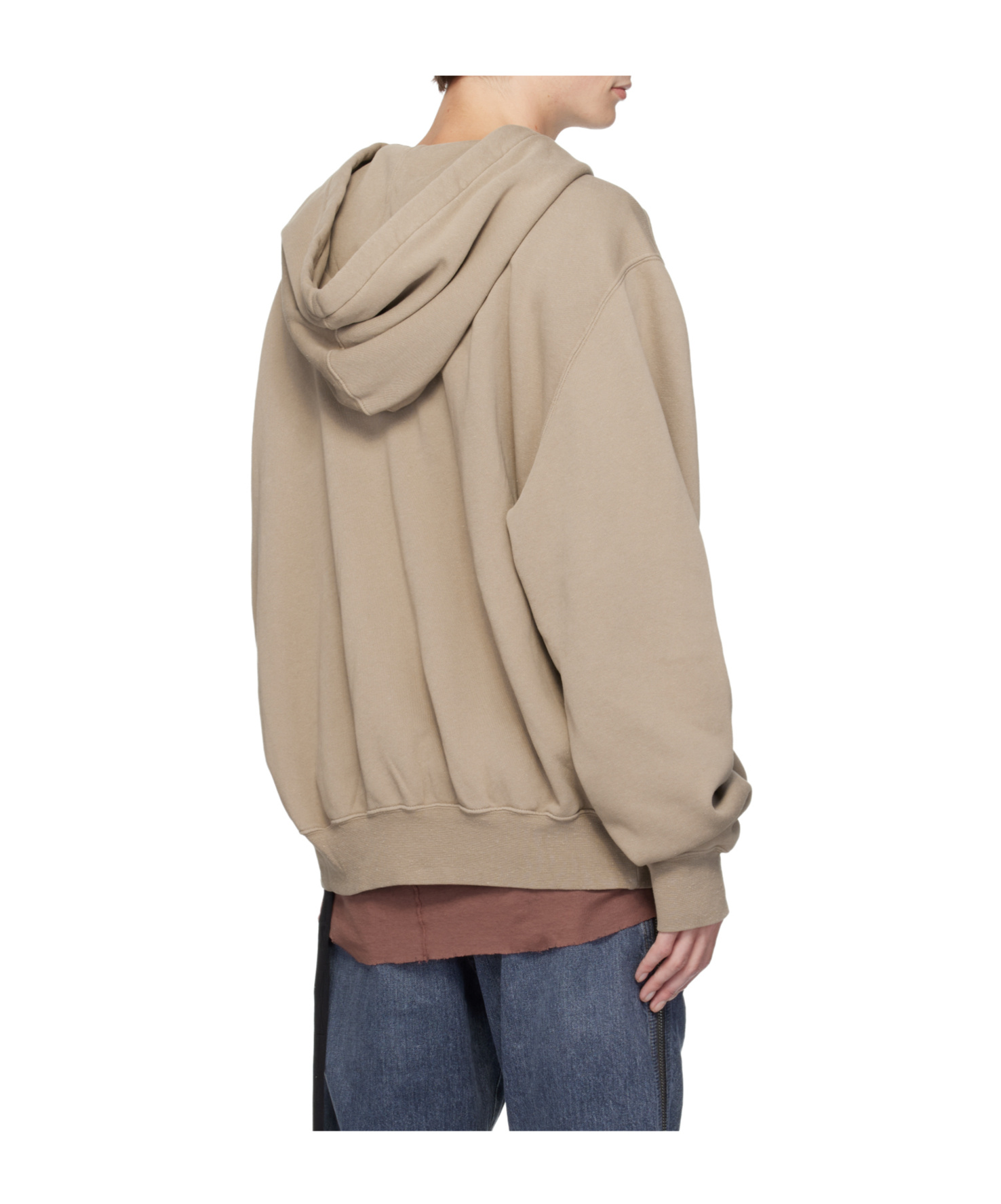 Rick Owens Drkshdw Taupe Concordians Oversized Hoodie In Brown