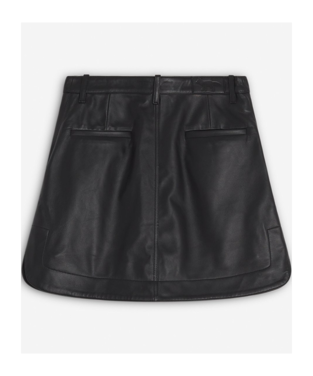Maison Kitsuné Leather Skirt In Black