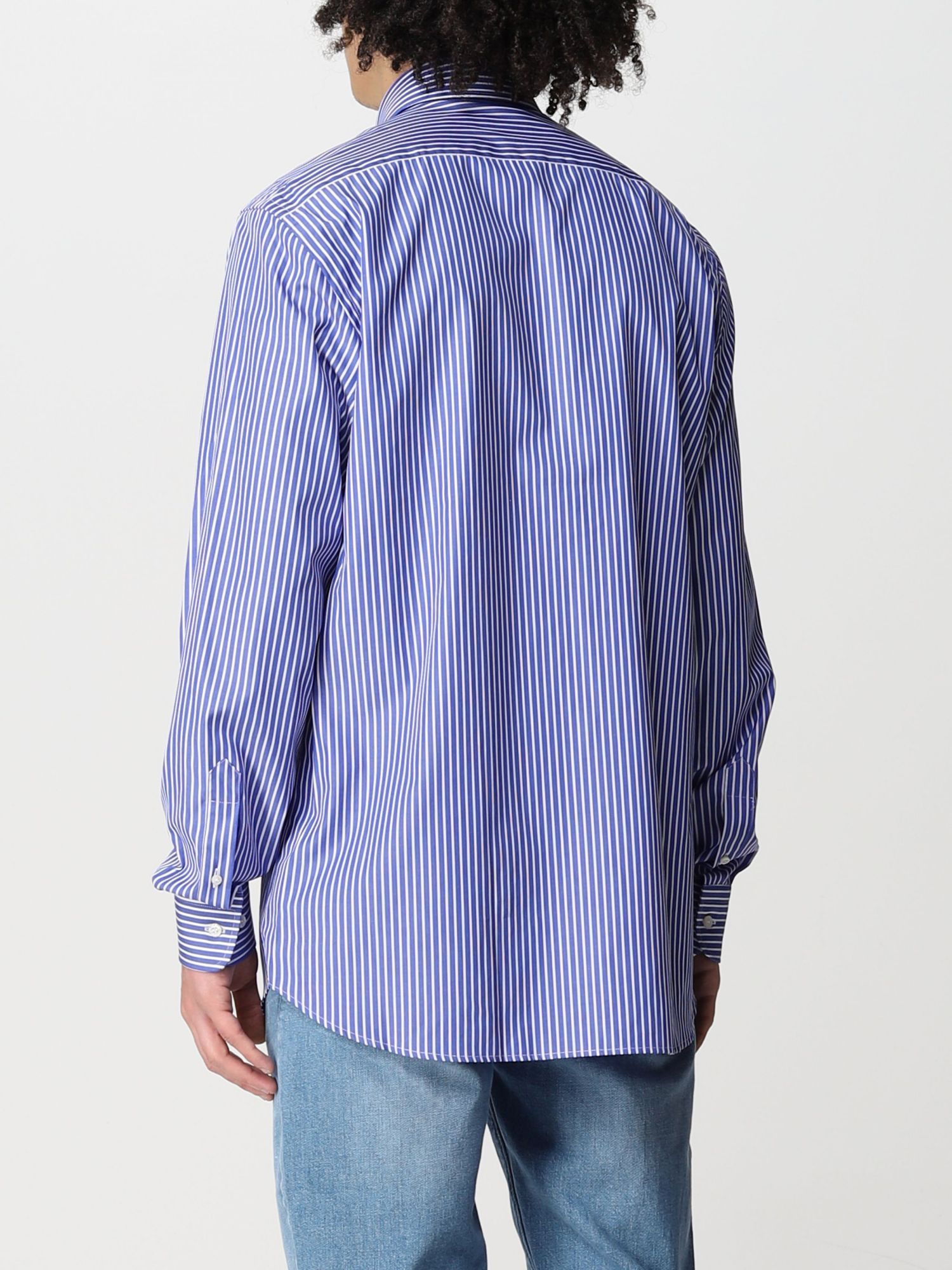 Paul & Shark Logo Long-sleeved Shirt In Blue