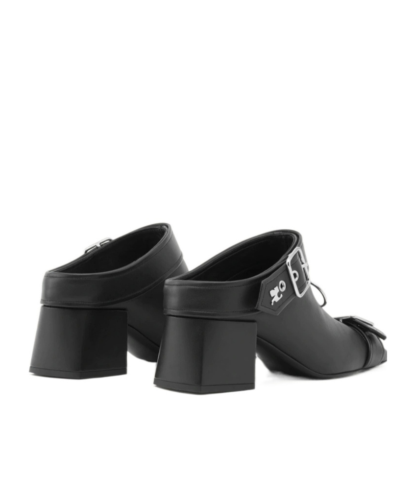 Courrèges Gogo 55mm Leather Mules In Black