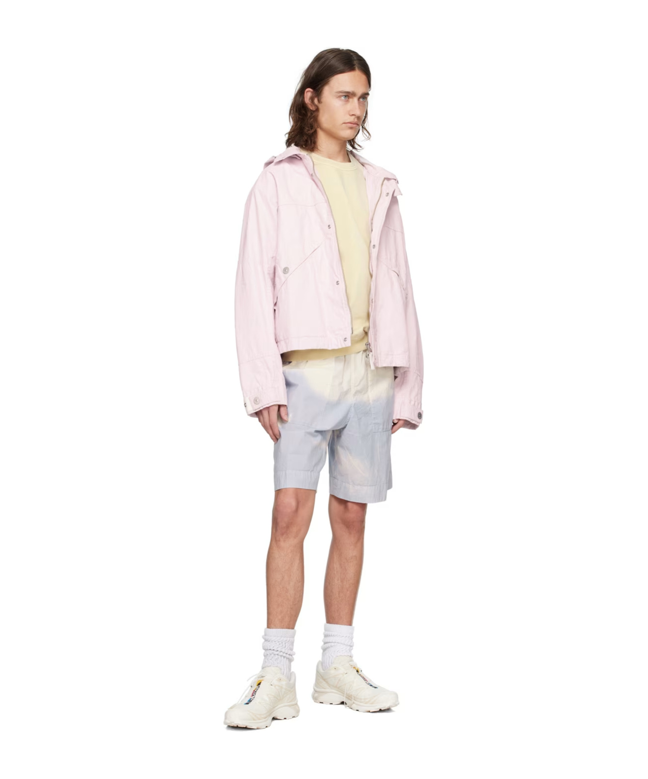 Stone Island Pink Detachable Hood Jacket In Pink