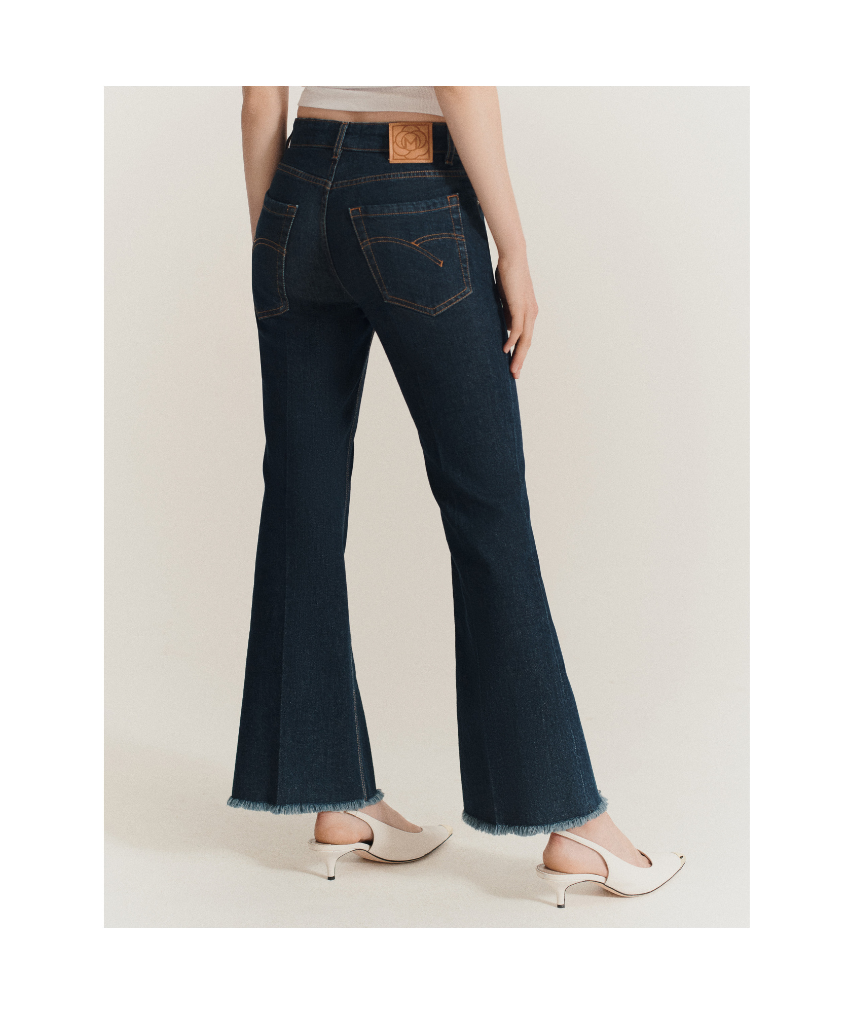 Marella Flared Cropped Jeans In Black