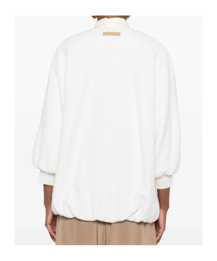 Max Mara Ivory Wool Blend Cirino Jacket In White
