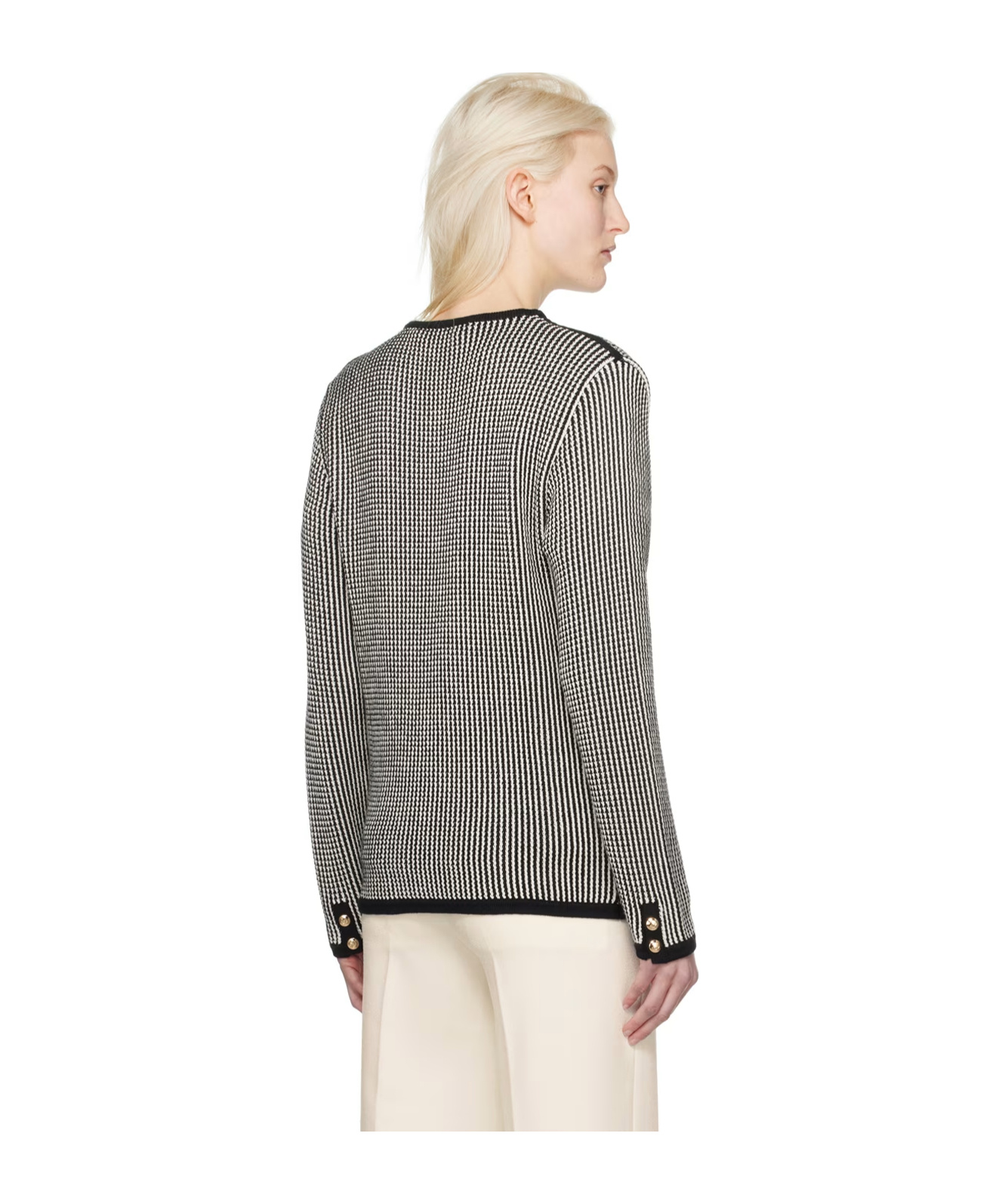ANINE BING DAVE STRIPE-PATTERN CARDIGAN