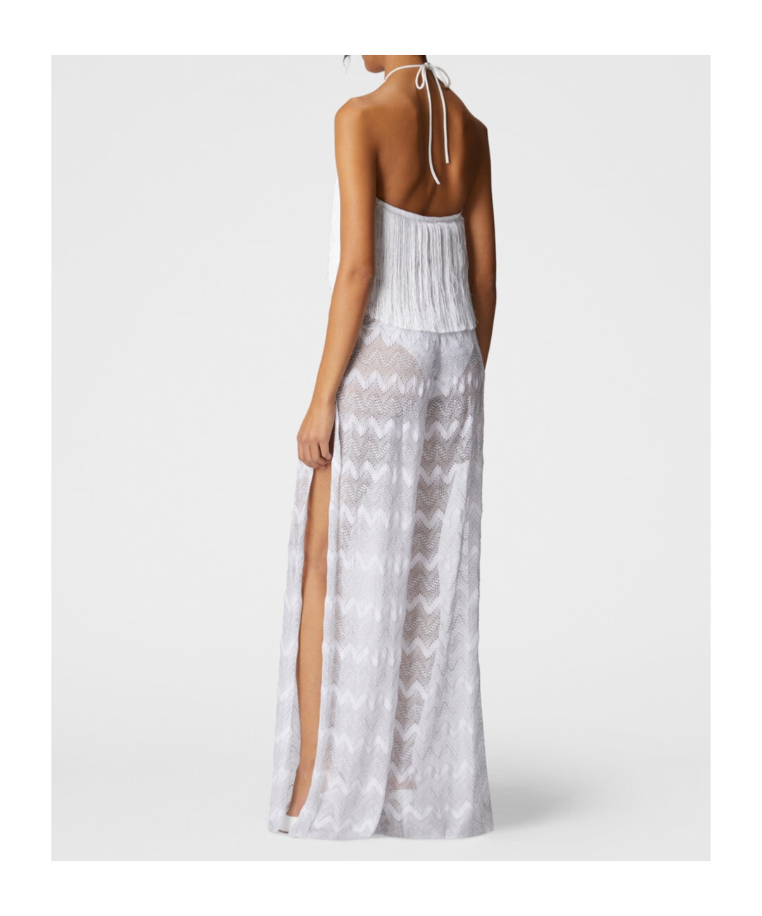 Shop Missoni Zigzag Lamé Jumpsuit In White