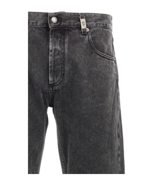 Alexander Mcqueen Alexander Mc Queen "metal Plate" Jeans In Black
