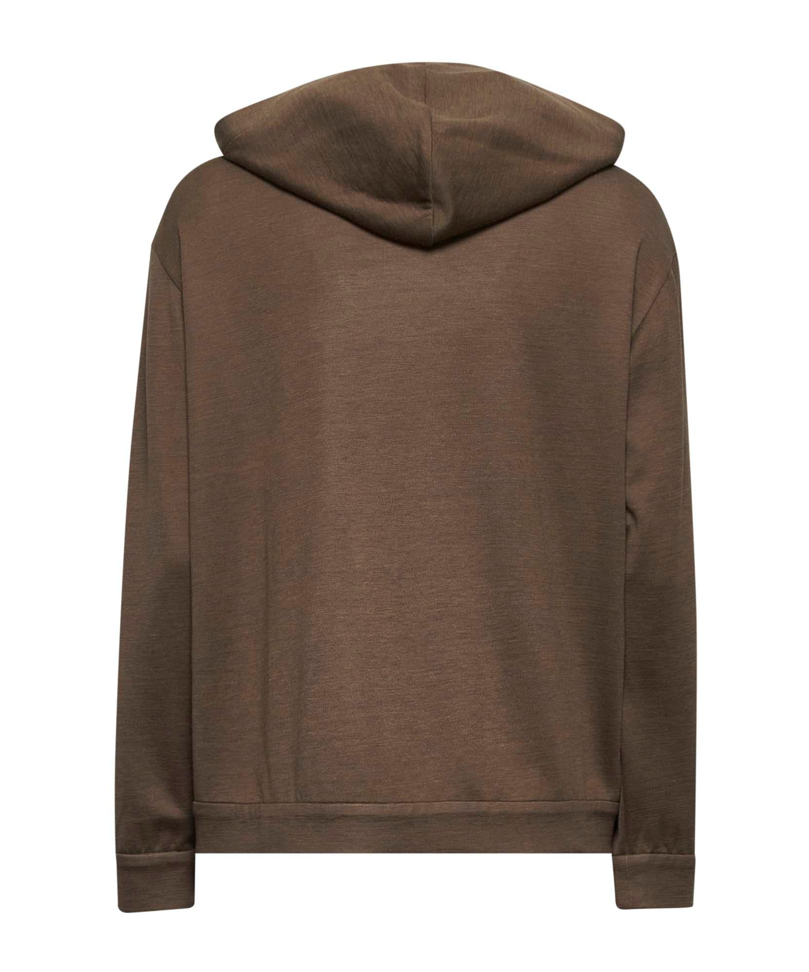 Brunello Cucinelli Zipped Hoodie In Brown