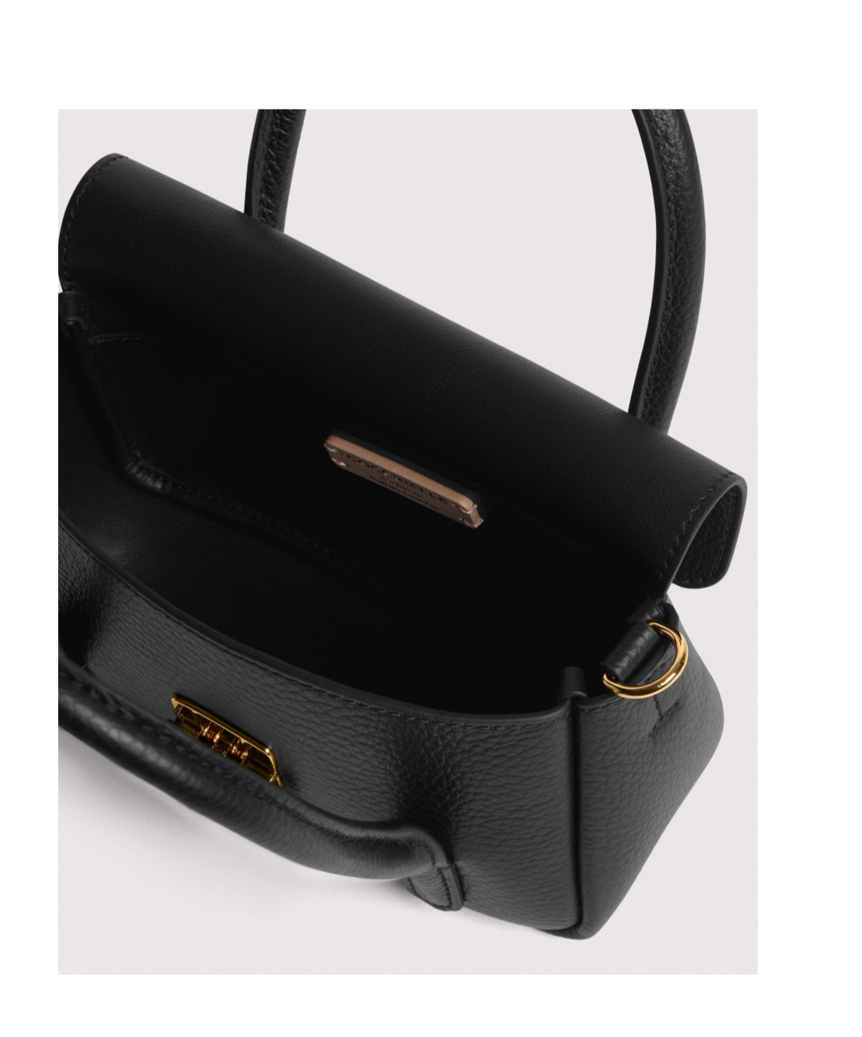 Coccinelle Leather Mini Handbag Structured Silhouette In Black
