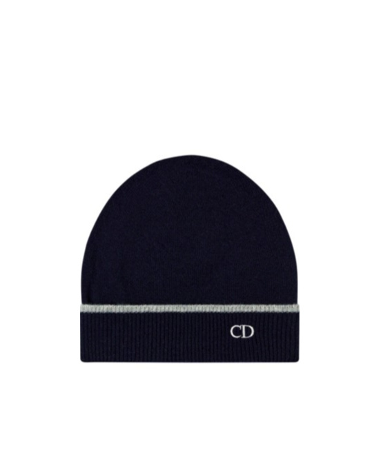 Dior Bonnet B Cd Knitted Hat In Black
