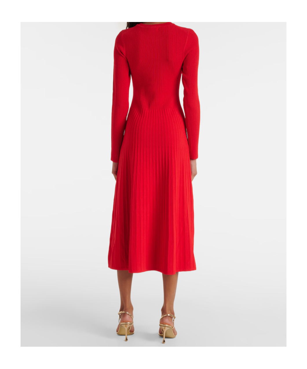 Veronica Beard Nami Ribbed-knit Sweater Dress In Red