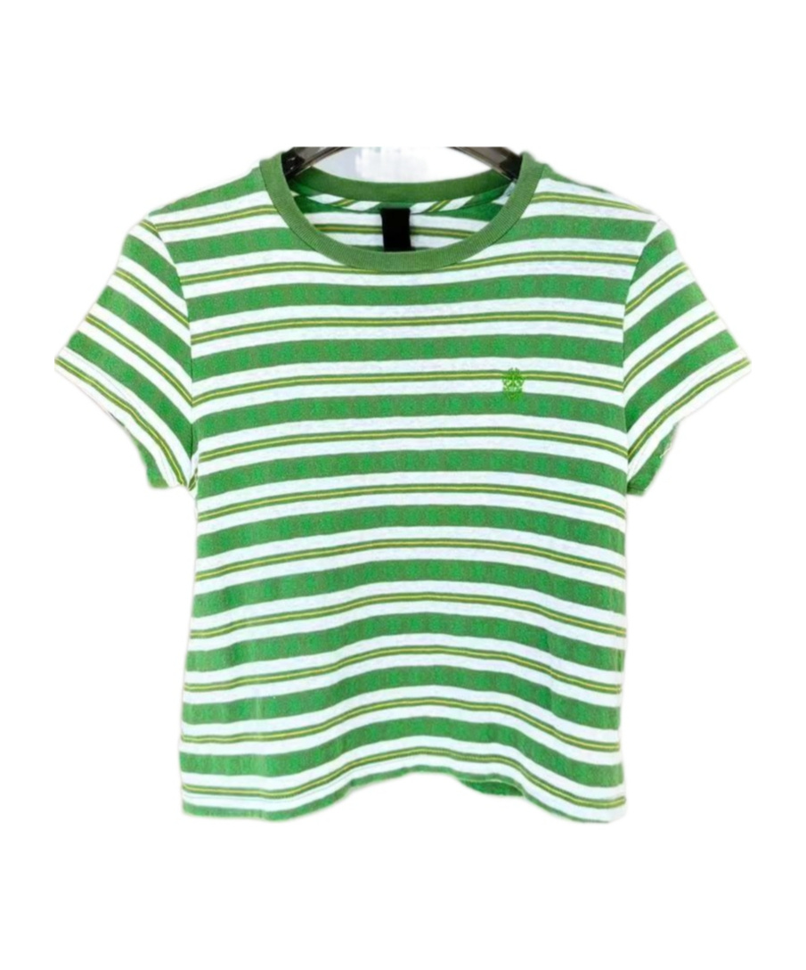 Chrome Hearts Short Striped T-shirt In Green