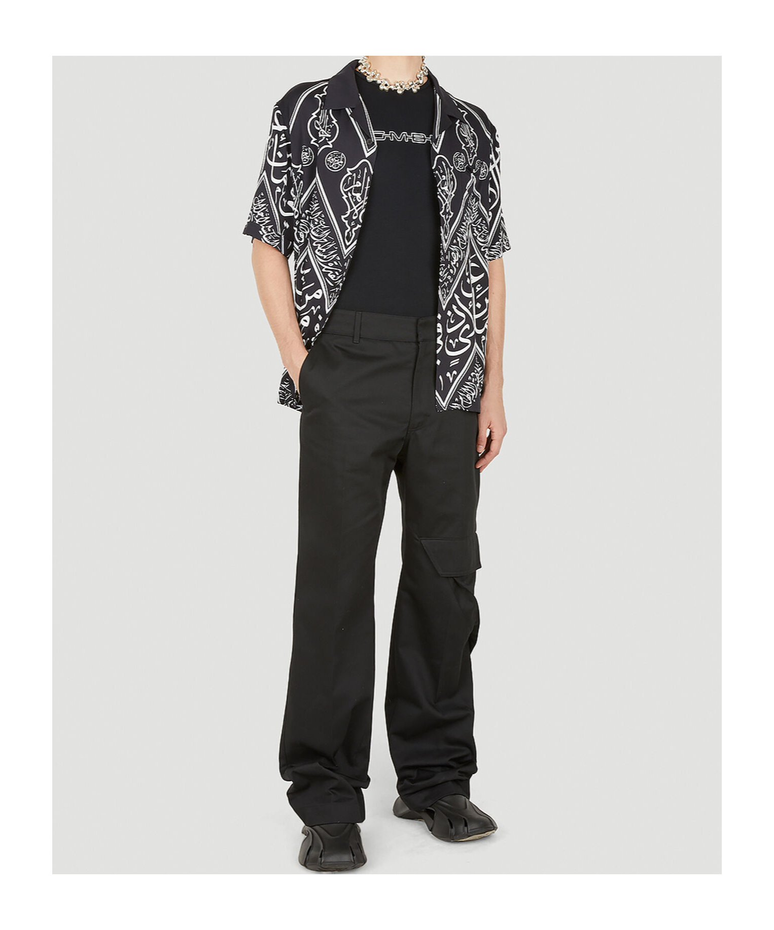 GMBH GRAPHIC PRINT BOWLING SHIRT