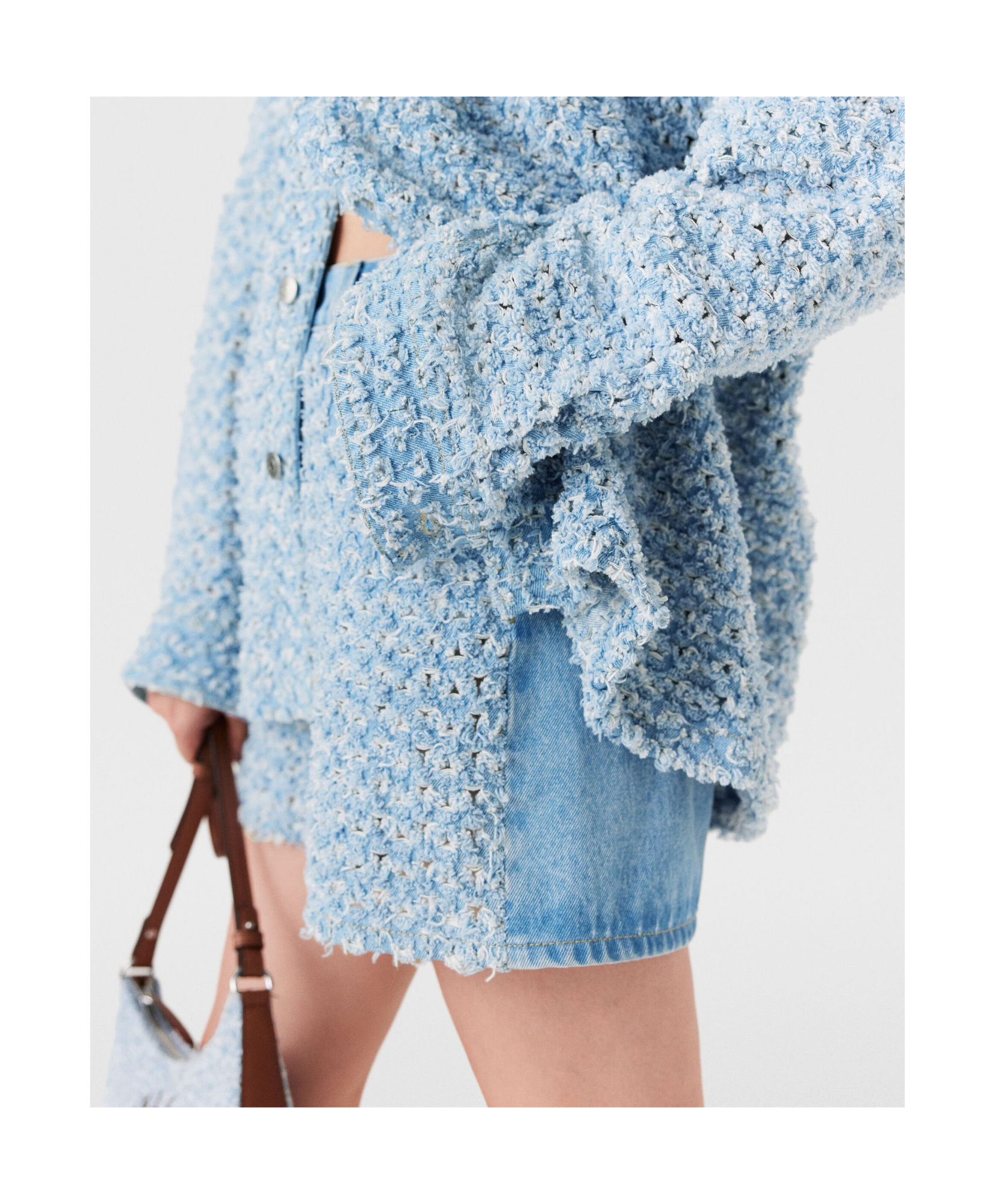 Stella Mccartney Belt-loop Denim Shorts In Blue